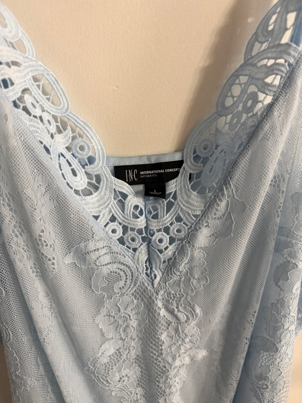 INC International Concepts Light Blue Lace Chemise Slip - Picture 5 of 5
